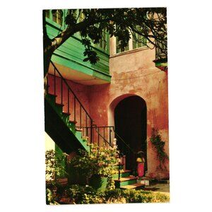 Maison Montegut Courtyard Vintage Postcard Royal Street New Orleans Vieux Carre